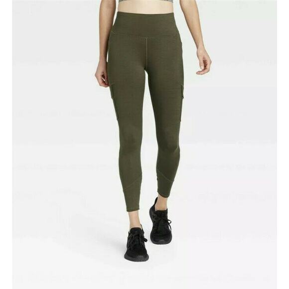 All in Motion Pants - All in Motion XS Cargo Leggings Green Women's High-Waisted NWT